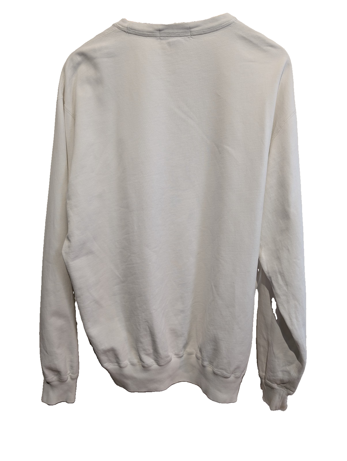 Pull Sweat Polo Ralph Lauren M blanc col rond logo cavalier bleu marine