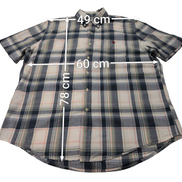 Chemise U.S. Polo ASNN manches courtes à carreaux logo rouge taille XL #252msch
