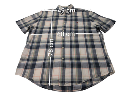 Chemise U.S. Polo ASNN manches courtes à carreaux logo rouge taille XL #252msch