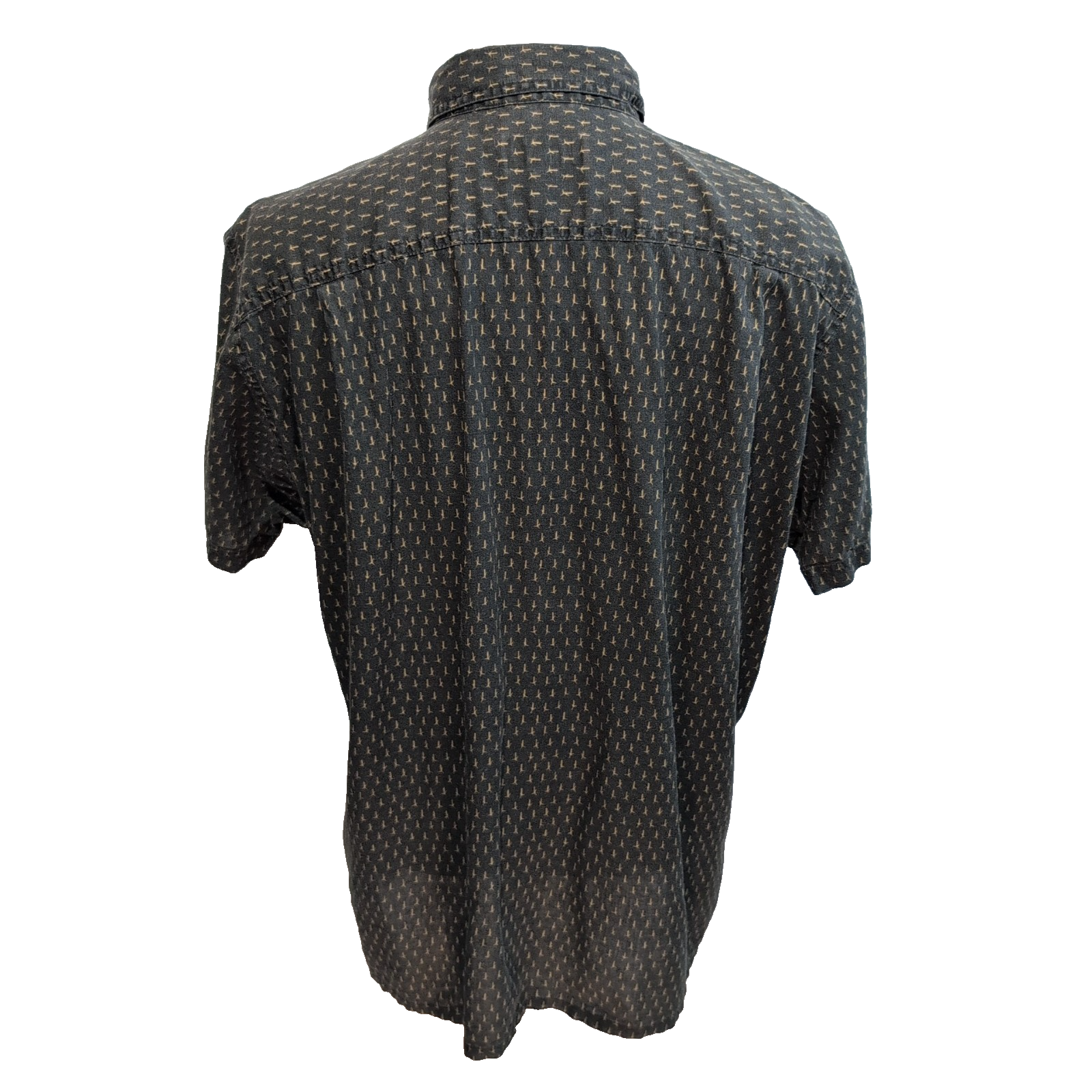Chemise Patagonia XL Marron Micro Motif Coton Vintage Manches Courtes