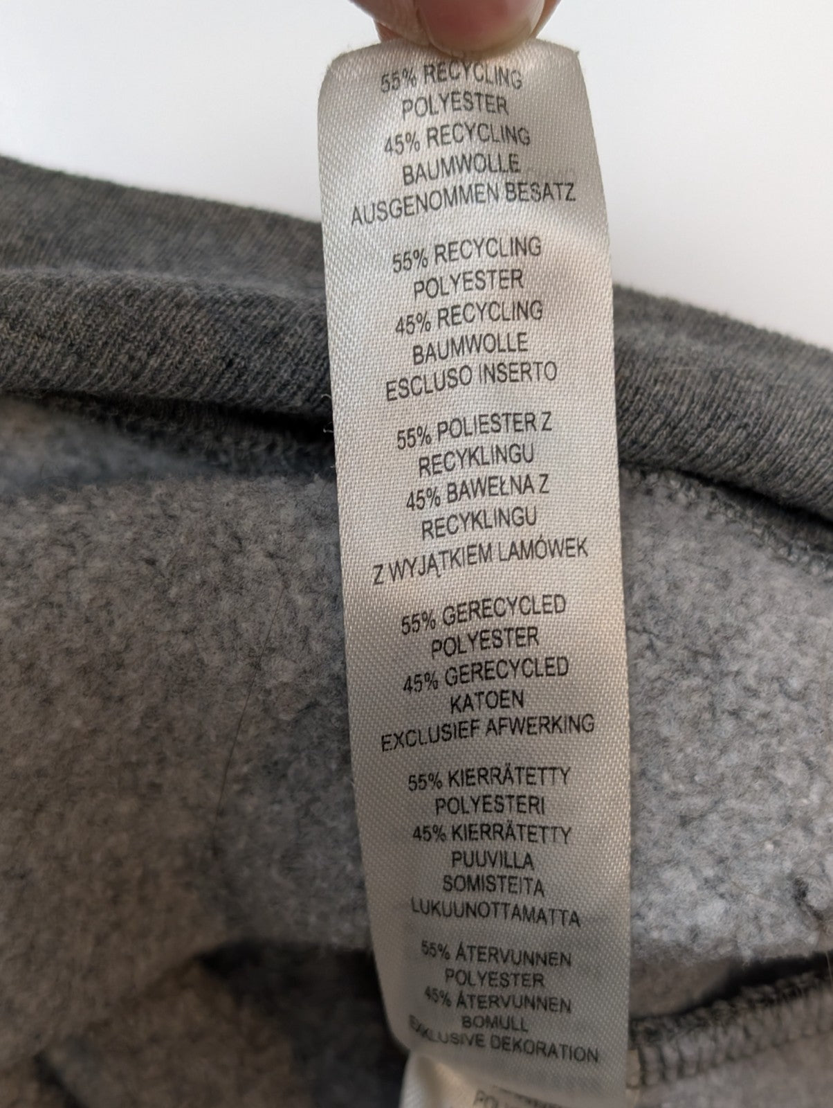 Sweat Patagonia Gris Col Rond Imprimé Bordeaux M