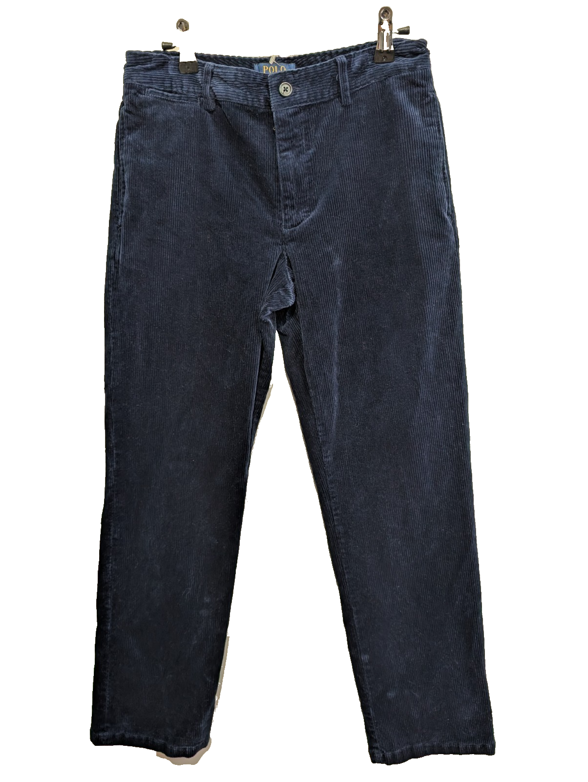 Pantalon Velours Côtelé Polo Ralph Lauren W28 L27 Bleu Marine Neuf ss Étiquette