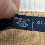 Pull Tommy Hilfiger Homme Col V Losanges Arlequin Gris & Marron - Taille M