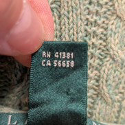 Pull femme LAUREN Ralph Lauren vert kaki chiné torsadé coton taille S