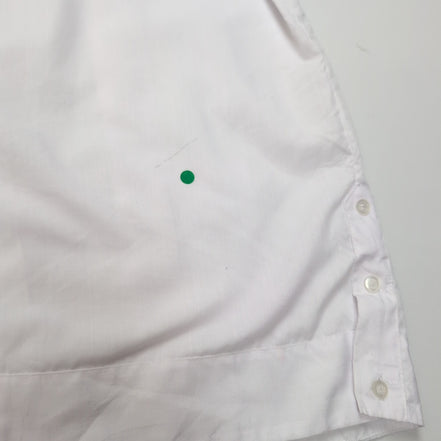 Chemise Hawaïenne Guayabera Ramon 44 XL Blanche 4 Poches Made in Mexico