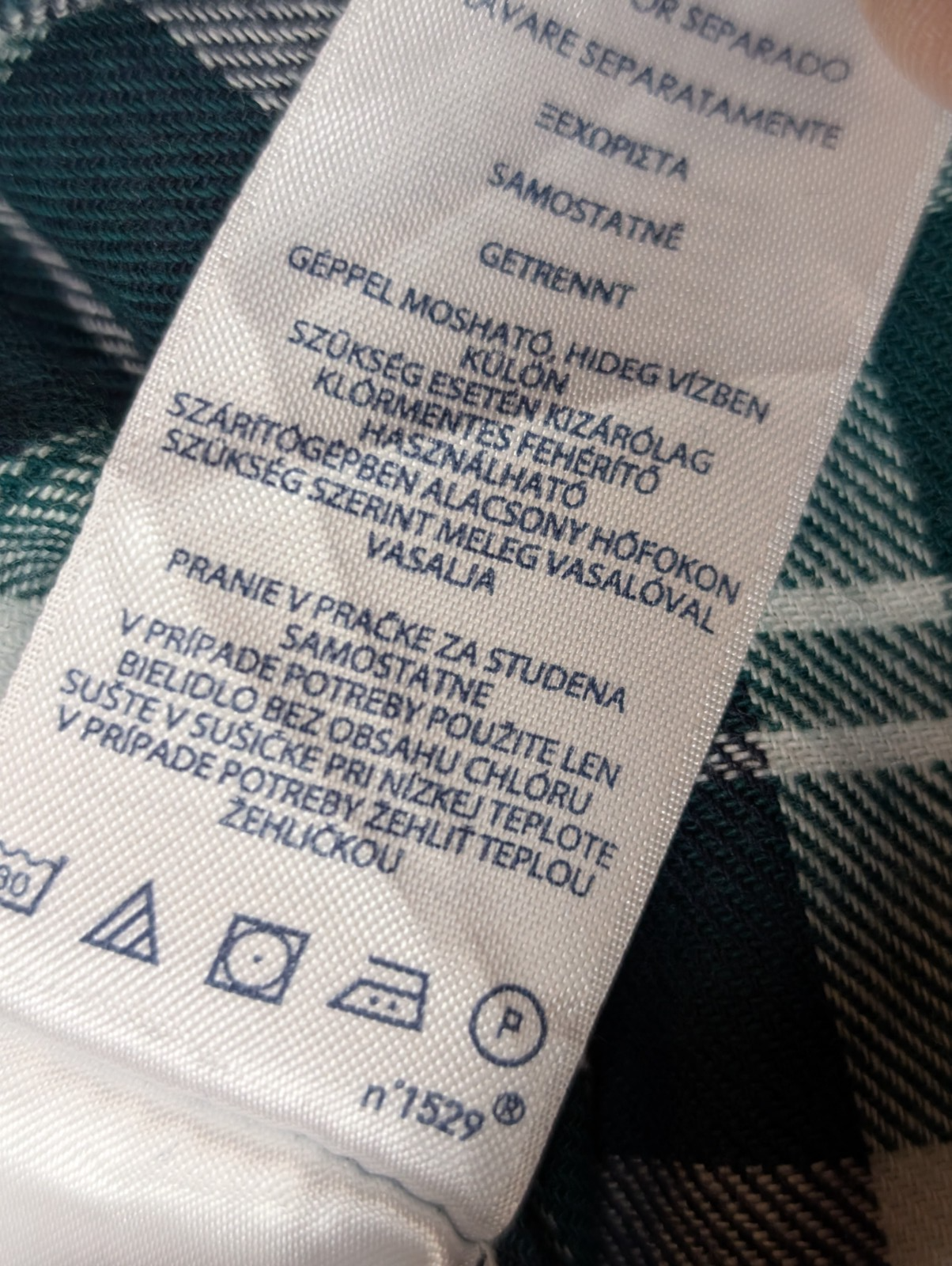 🐻 CHEMISE FLANELLE PERFORMANCE CHAPS L (G) CARREAUX VERT BLEU MARINE LOGO BRODÉ