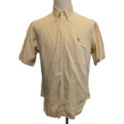 Chemise Shirt Ralph Lauren Jaune Vintage Button Down Manches Courtes L