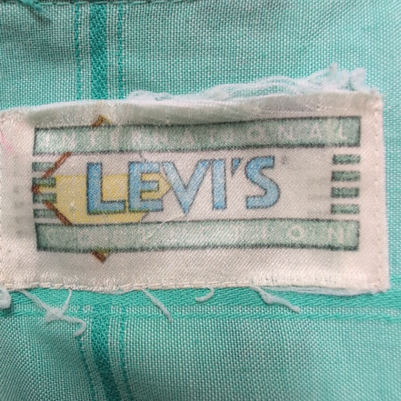Chemise LEVI'S International Homme M Verte à Papillons Relief Tissu Gaufré
