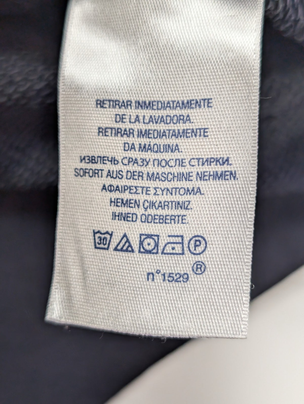 Sweat Polo Ralph Lauren M Bleu Marine Rayures Grises Logo Blanc Col Rond