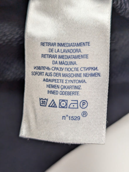 Sweat Polo Ralph Lauren M Bleu Marine Rayures Grises Logo Blanc Col Rond