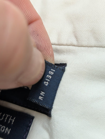 Chemise Ralph Lauren blanche logo marron taille XL #2817
