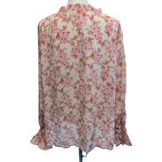 Chemisier Gentle Fawn Femme 2XL Fleuri Rose Manches Poète Neuf
