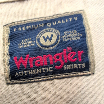 Chemise Wrangler Manche Courte Noire Unie Taille L Deux Poches