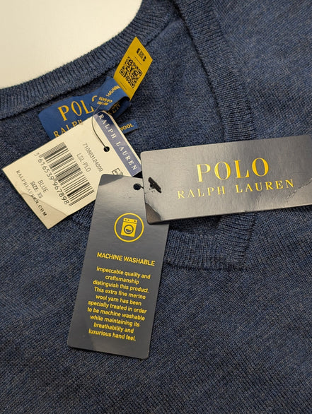 Pull Polo Ralph Lauren Neuf avec Étiquette - 100% Laine Mérinos - Taille XS