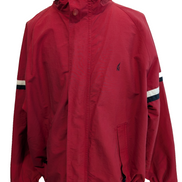 NAUTICA Veste Imperméable Coupe-Vent XXL Rouge Logo Brodé | 315BSR