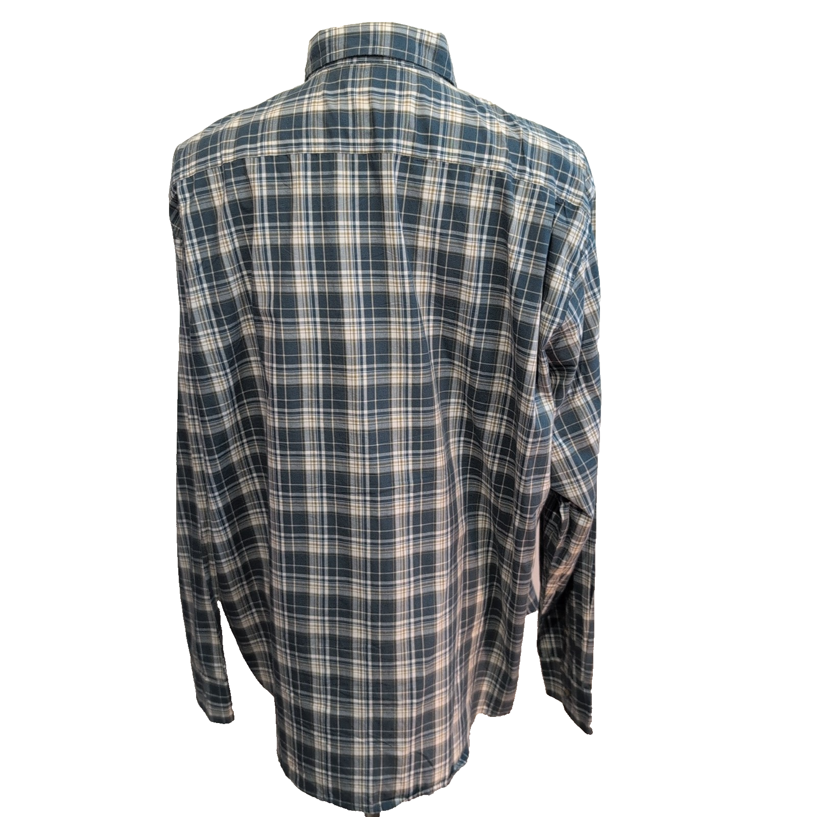 Chemise Wrangler Wrinkle Resist Manches Longues à Carreaux Vert et Kaki T. 2XL