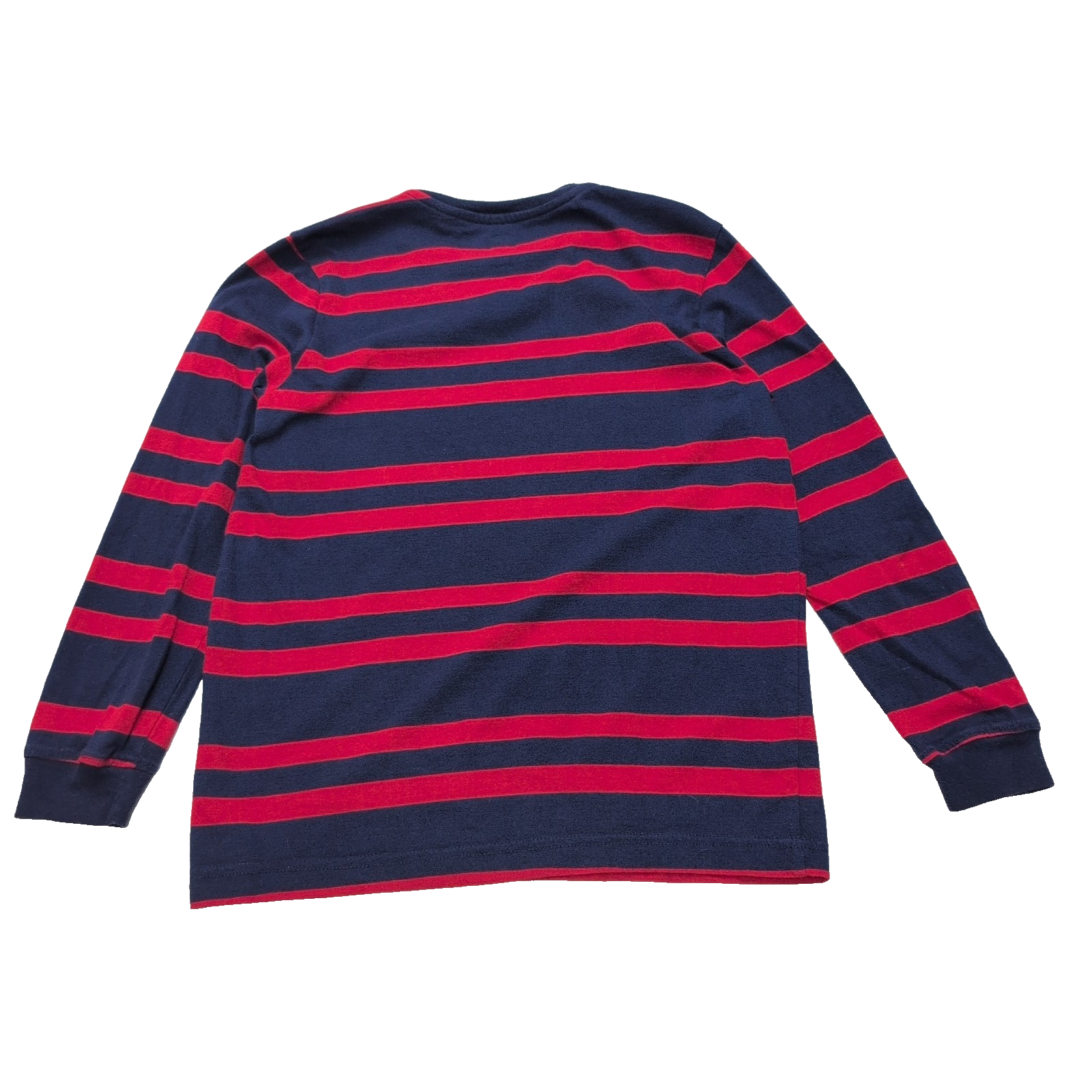 T-shirt Old Navy Enfant M Bleu Marine Rouge Rayé Manches Longues 100% Coton