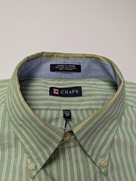 Chemise Chaps verte à rayures taille XXL #234msch