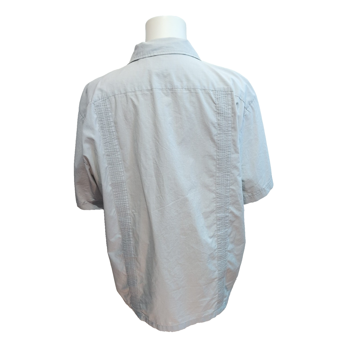Chemise Guayabera Esquire Taille 2XL Gris Brodée 4 Poches Made in China