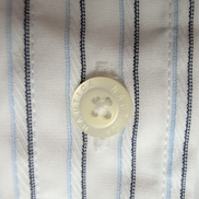 Chemise Nautica Taille XL Blanche Rayures Bleues 100% Coton Manches Longues