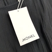 Robe MONKI T.M Noire Coton Manches Bouffantes Neuve Avec Étiquette