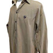 O'Neill O'52 L Corduroy Shirt Jacket Beige Thick Velours Côtelé Logo Brodé homme