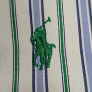 Chemise Ralph Lauren Manches Longues Rayures Bleu Vert - Classic Fit - Taille XL