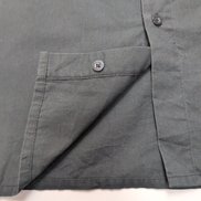 Chemise Yves Saint Laurent Vintage Noir Logo Brodé Taille L Manches Courtes