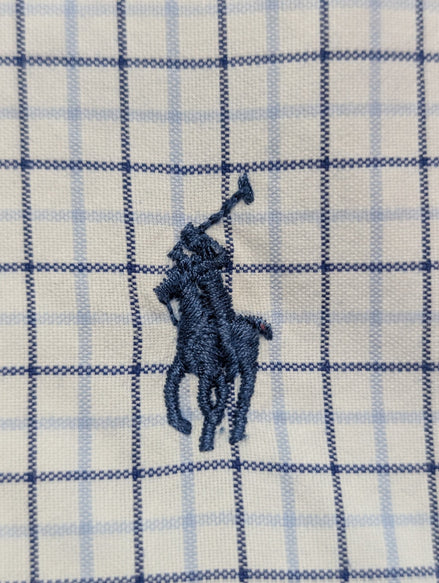 Chemise Ralph Lauren blanche à carreaux taille L/XL #2441