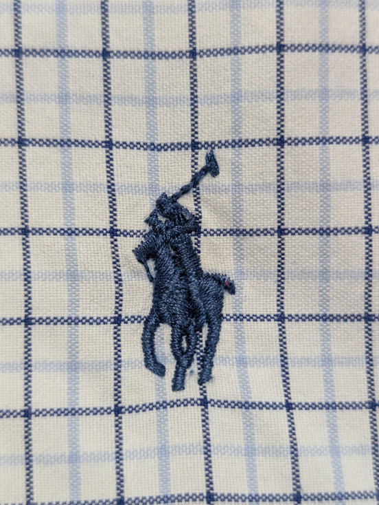 Chemise Ralph Lauren blanche à carreaux taille L/XL #2441