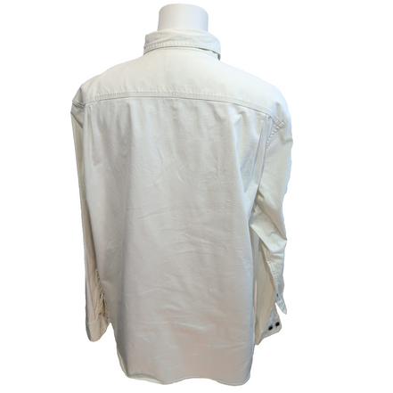 Chemise L.L.Bean XL Tall Écru Tissu Épais Vintage 2 Poches manches longues