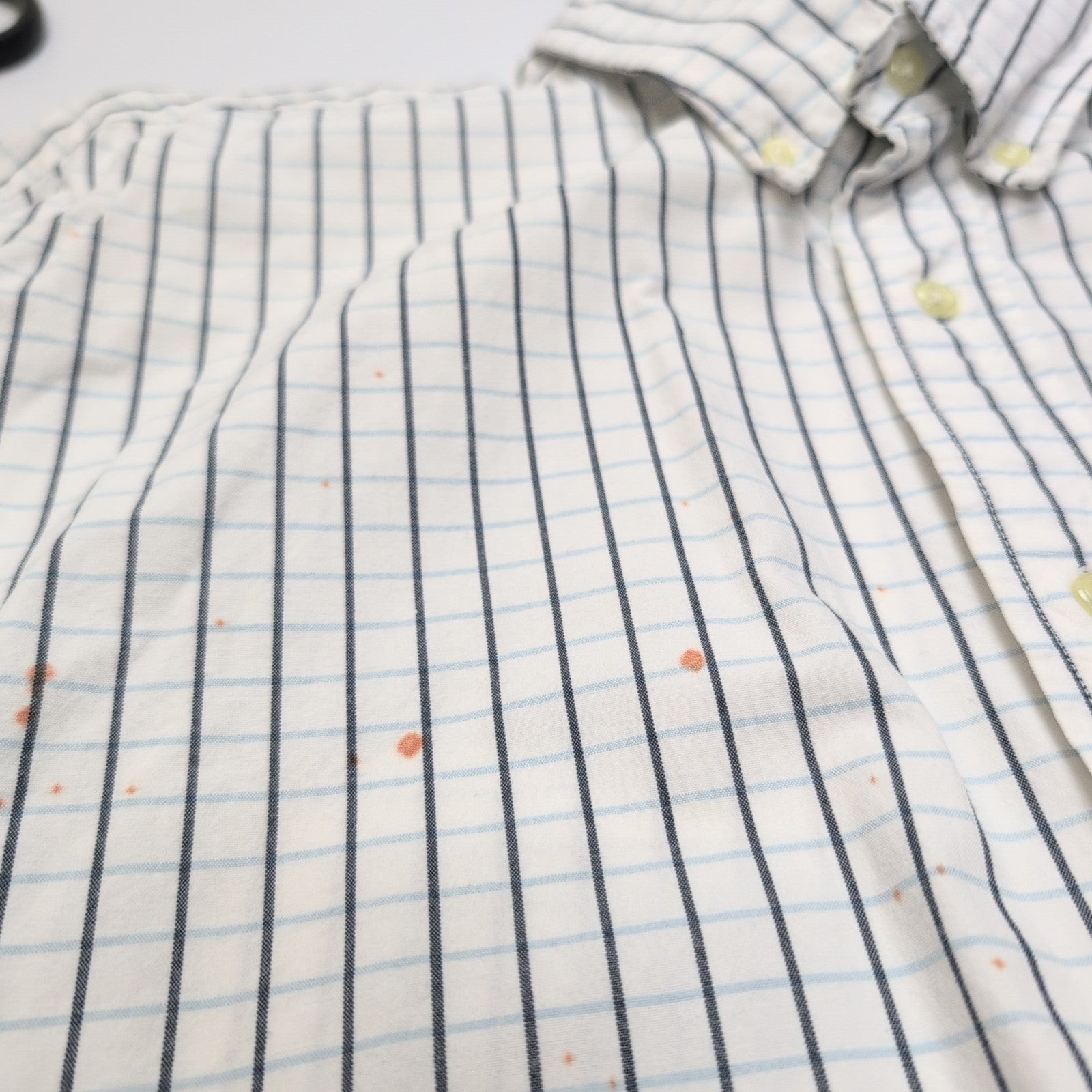 Chemise Ralph Lauren Blake XXL Carreaux Bleu Manches Courtes Button Down Shirt