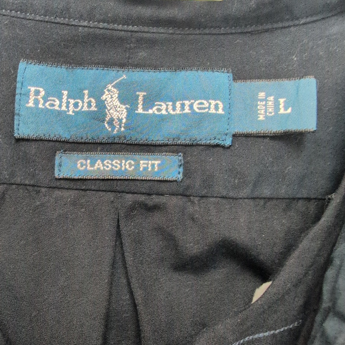 Chemise Ralph Lauren L Noir Logo Violet Classic Fit Button Down Coton Shirt