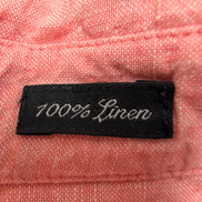 Chemise Claiborne 100% Lin Corail Saumon Manches Courtes Taille XL