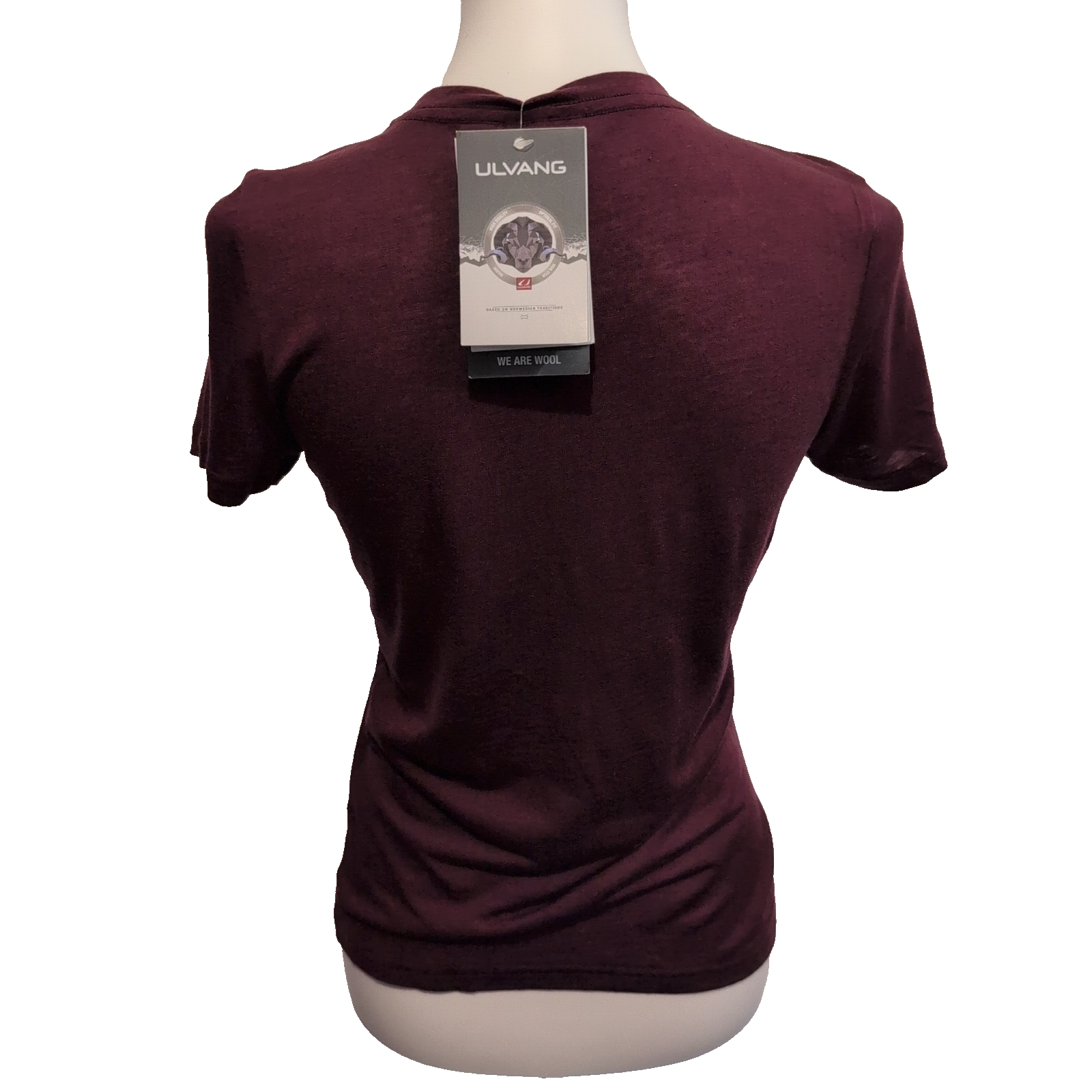 T-shirt Ulvang Femme XS Mérinos Lyocell Bordeaux Manches Courtes Norvège
