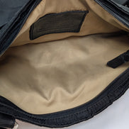 Sac Coach bandoulière en toile jacquard Signature noire