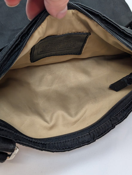 Sac Coach bandoulière en toile jacquard Signature noire