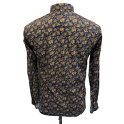 Chemise Republic Collection M Stretch Bleu Paisley Cachemire Manches Longues