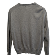 Pull Polo Ralph Lauren Polo col V gris logo gris Pima Cotton taille S