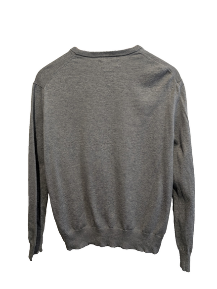 Pull Polo Ralph Lauren Polo col V gris logo gris Pima Cotton taille S
