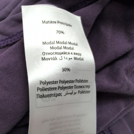 Haut Naf Naf Femme Taille S Violet Cache-Cœur 70% Modal Manches Longues Neuf