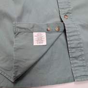 Chemise Pendleton S Vert Pâle 100% Coton Logo Cuir Manches Longues
