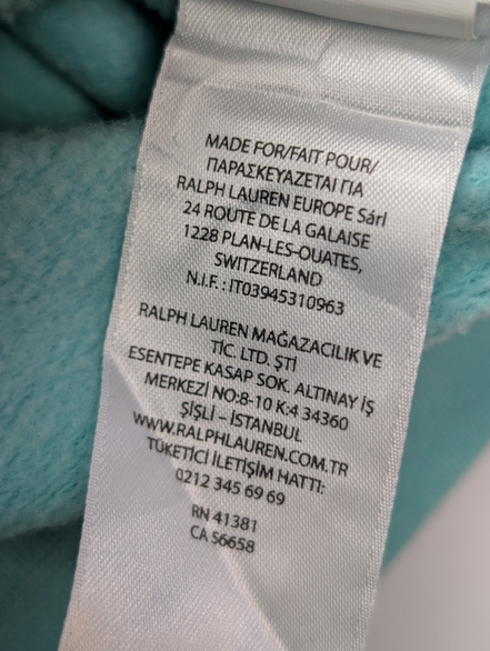 Sweat à capuche Polo Ralph Lauren L vert menthe pastel hoodie logo POLO