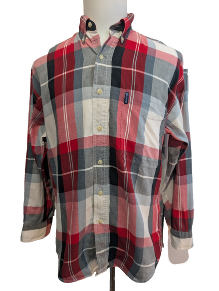 Chemise CHAPS RALPH LAUREN - Carreaux Rouge/Gris - Taille M - 100% Coton