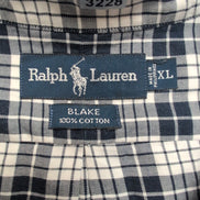 Chemise Ralph Lauren Blake XL Bleu Marine Carreaux Manches Courtes