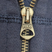Polo Ralph Lauren Veste Hoodie Capuche Zippée Bleu Marine S Logo Jaune