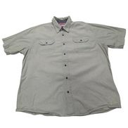Chemise Wrangler vert kaki clair uni homme manches courtes taille XL