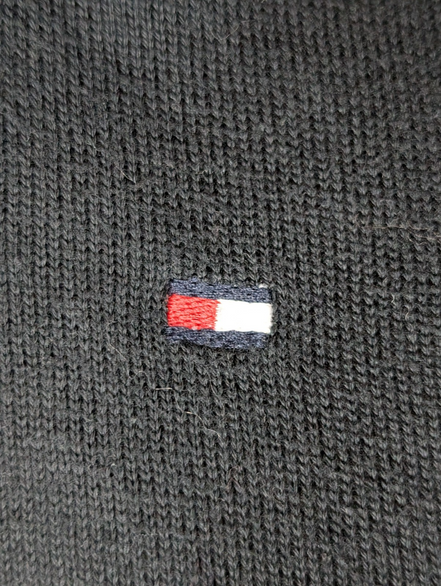 Pull Tommy Hilfiger - Col V - Noir Profond - Soie & Coton - Taille M