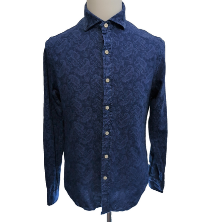 Chemise Ralph Lauren Indigo M Slim Fit bleu marine motif cachemire coton