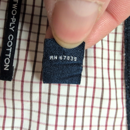 Chemise NAUTICA Homme XL Bordeaux et Blanche à Carreaux Manche Courte Poche